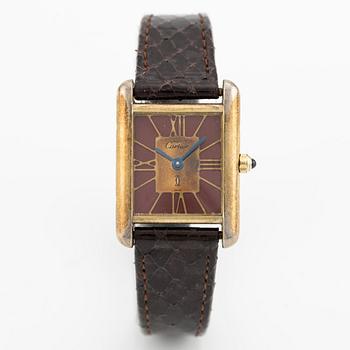 must de Cartier, Tank, wristwatch, 20.5 x 20 (28) mm.