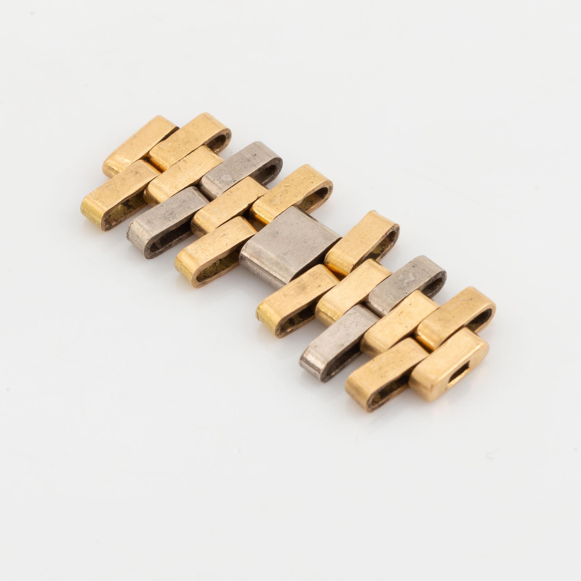 Armband, 18K rött och vitt guld, korridorlänk.