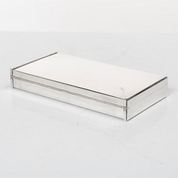 Cigar case, sterling silver, mark FS and with Swedish silver import marks, 20th century.