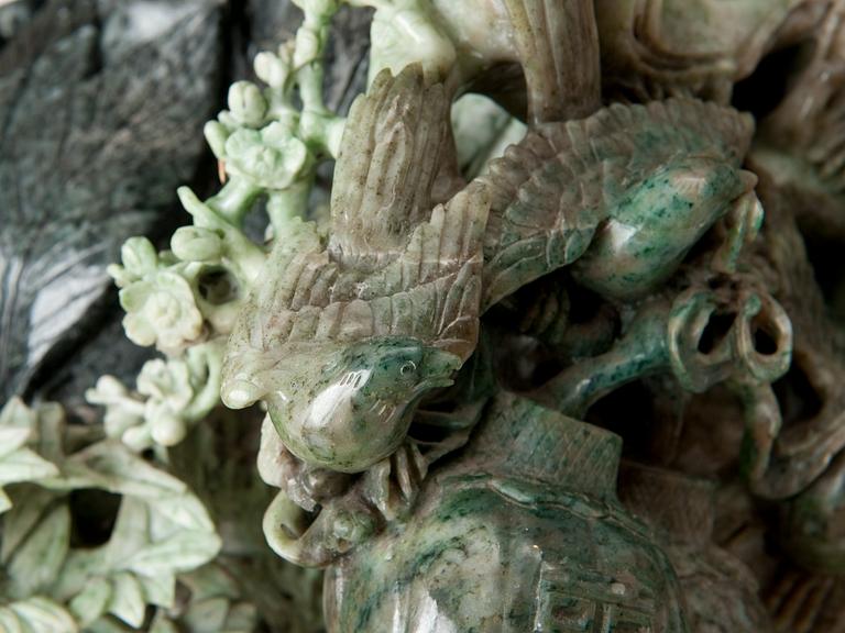 SKULPTUR, jade. Kina, 1900-talets första hälft.