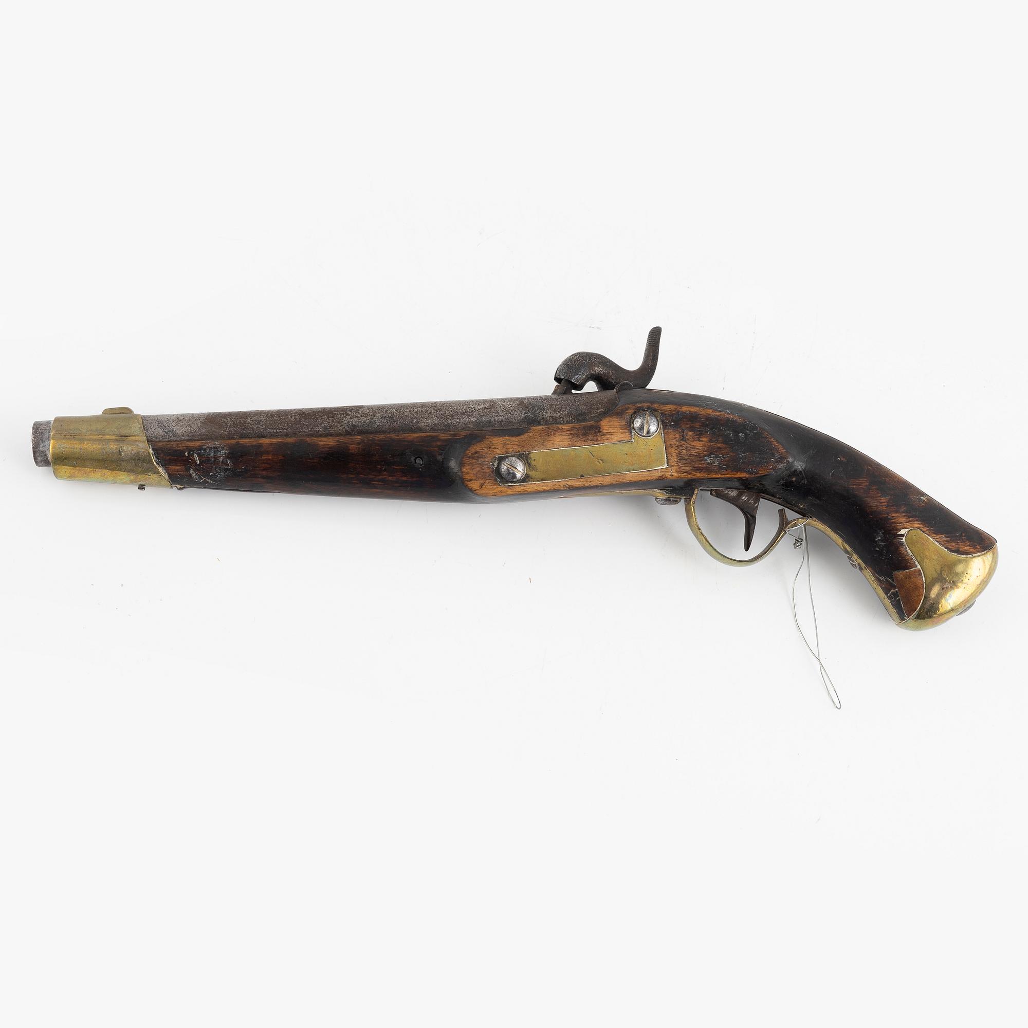 A Swedish rifled percussion pistol 1820-57(59) pattern.