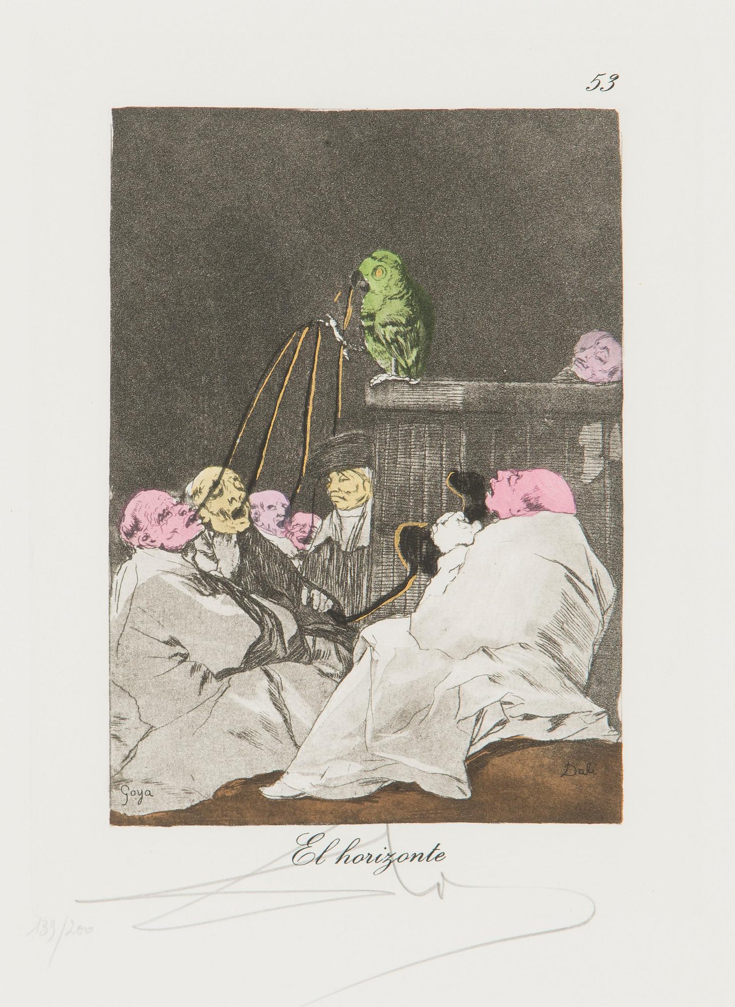 Salvador Dalí, from: 'Les caprices de Goya de Dali'.