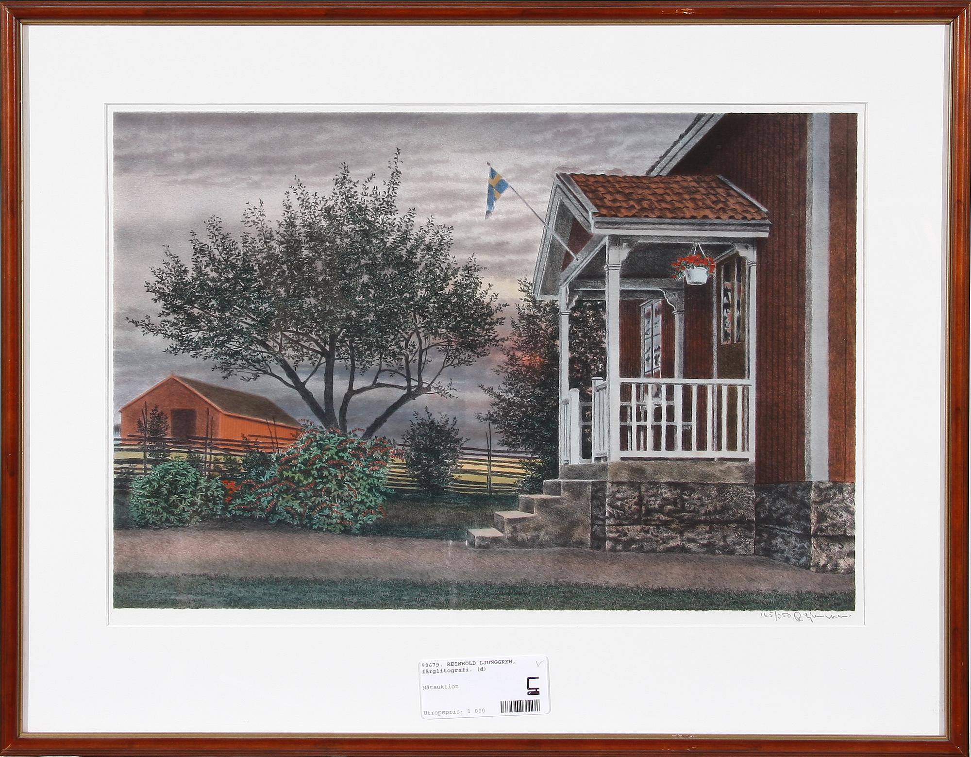 REINHOLD LJUNGGREN, färglitografi. Sign o numr 165/250.