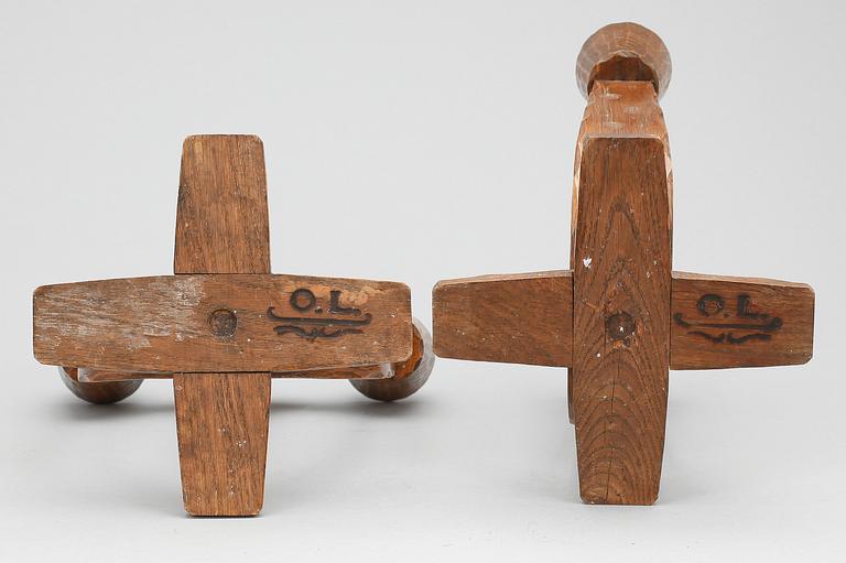 KANDELABRAR, ett par, Taserud, 1900-tal.