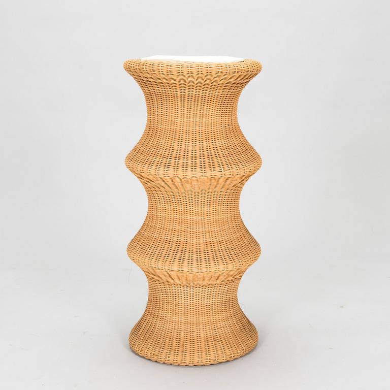 Eero Aarnio, a 1960's "Story Stool" rattan stool, handmade by Sokeva, Finland.