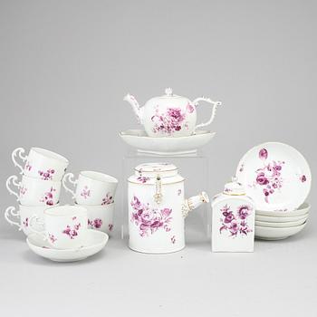 A Meissen Tea and Chocholat service, circa 1800. (10 pieces).