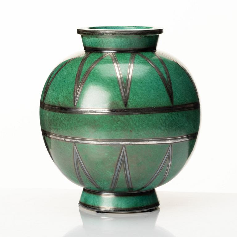 Wilhelm Kåge, an "Argenta" stoneware vase, Gustavsberg, Sweden.