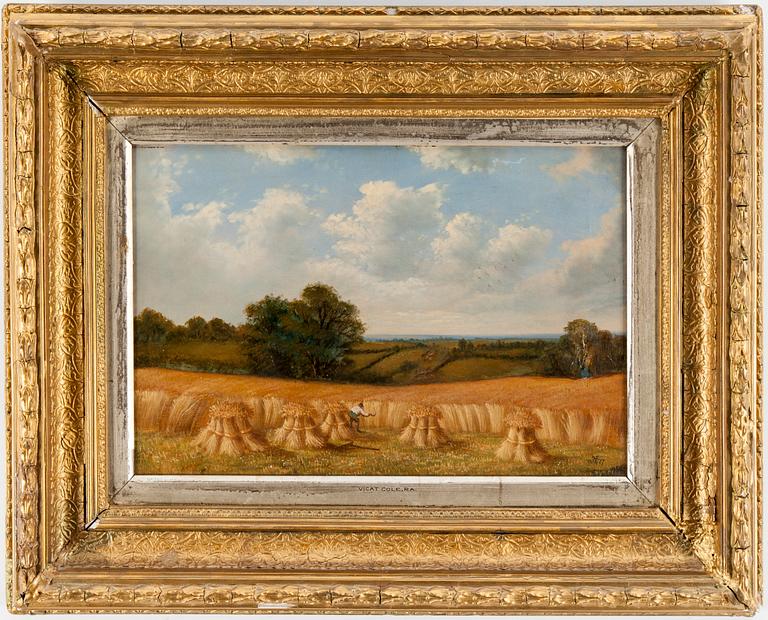 GEORGE VICAT COLE, oil painting on canvas. Signed and dated 1877.