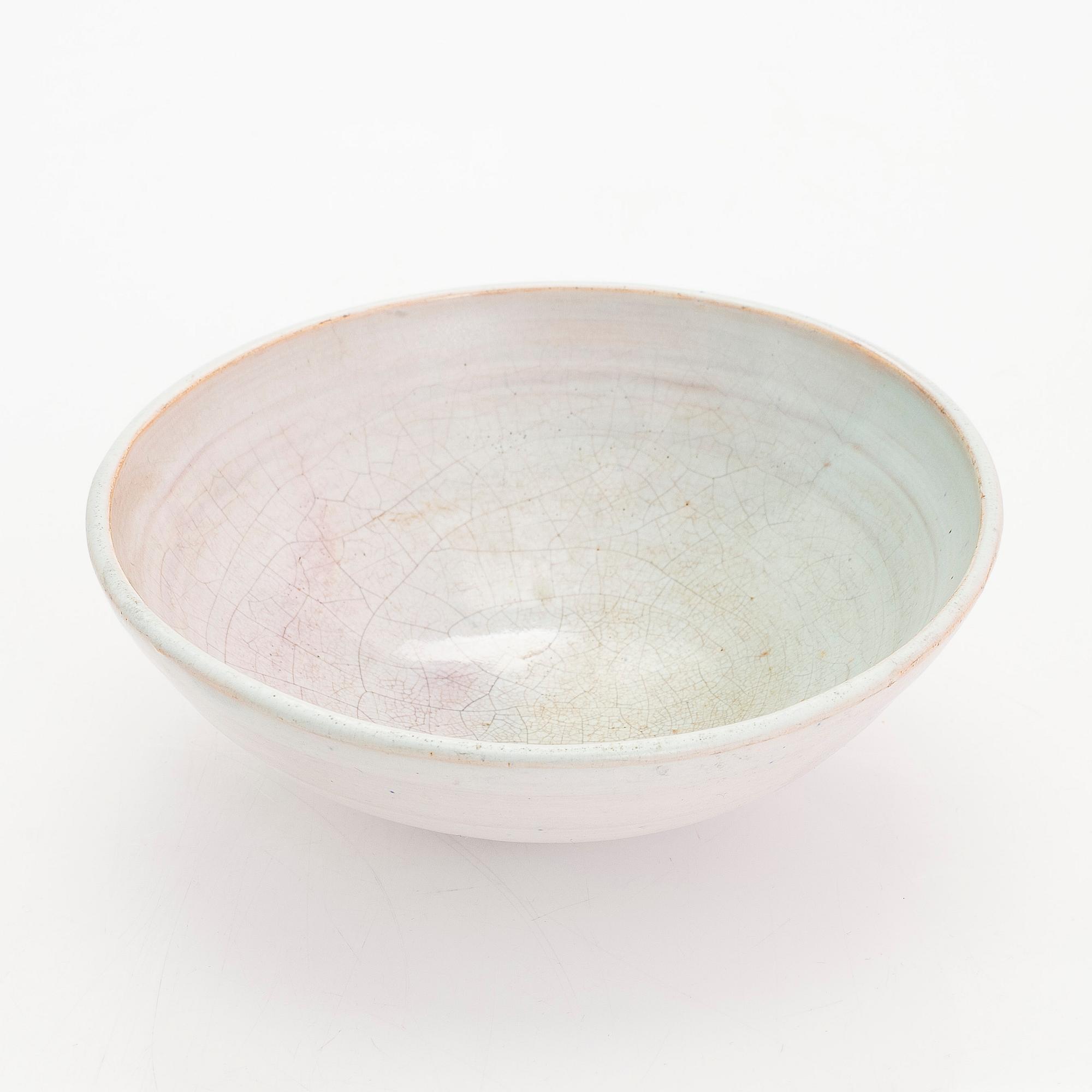Marita Lybeck, a red clay bowl, signed ML.