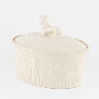 A creamware pâté tureen, Empire, presumably Rörstrand, Sweden.