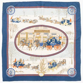 Hermès, scarf, "L'Hiver en Poste".