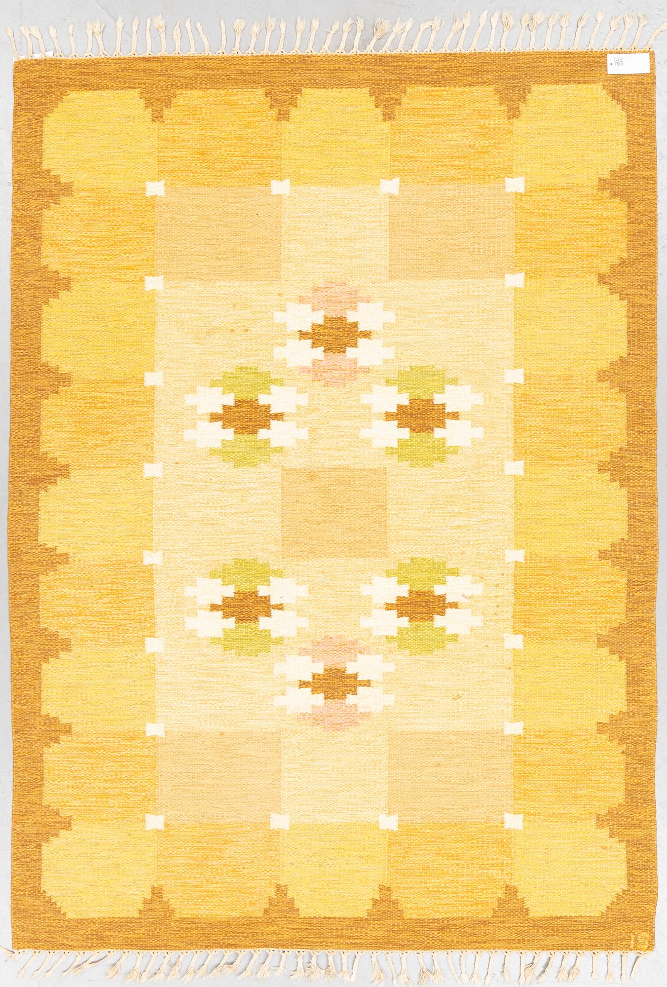 Ingegerd Silow, carpet, flat weave, signed IS, 232 x 165 cm.