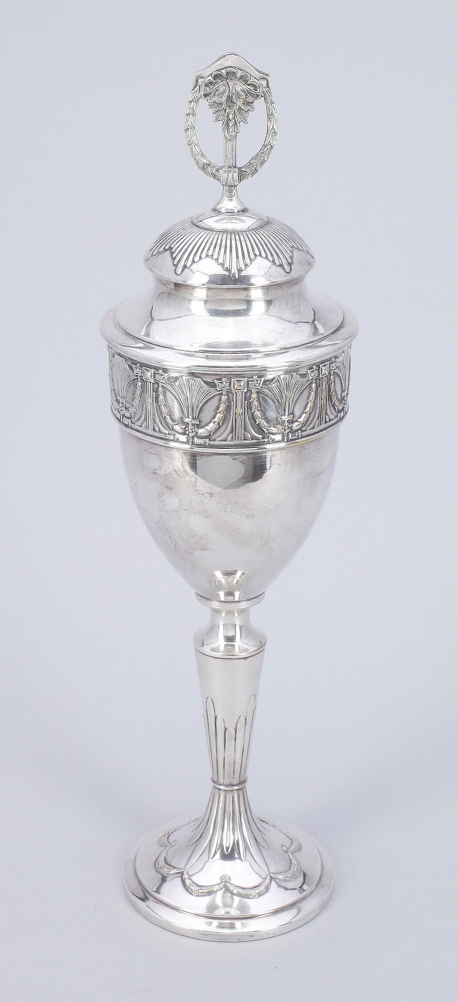 PRAKTPOKAL, jugend, nysilver, 1900-talets början stämplad, H.F.