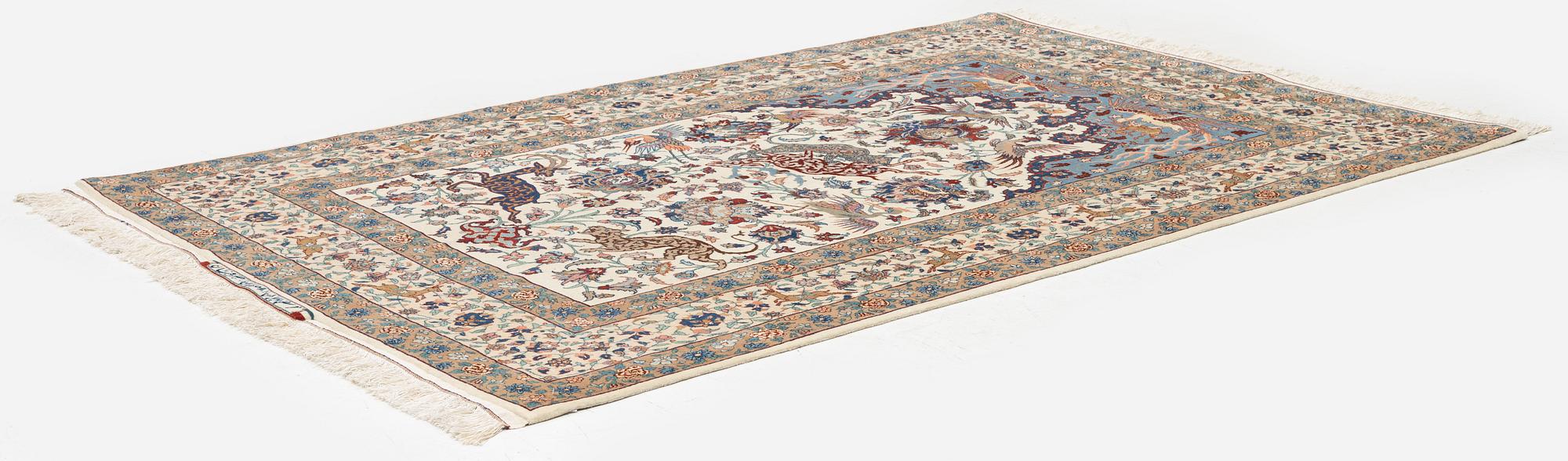 An Isfahan rug signed Seirafian (Ali Seirafian), central Persia c. 201 x 131 cm.