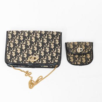 Christian Dior, bag and coin purse, vintage.