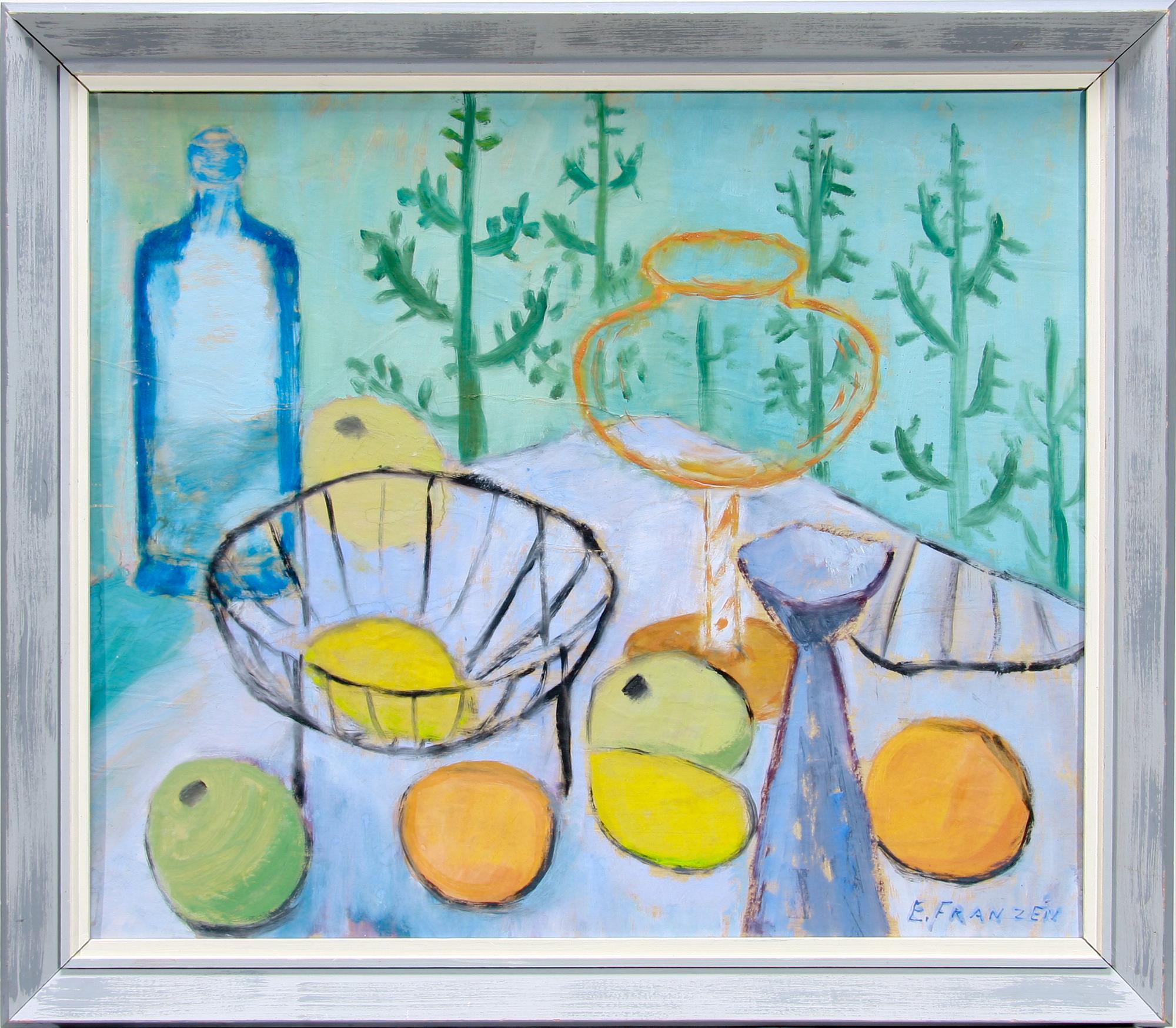 ELSA FRANZÉN, olja på pannå, sign.