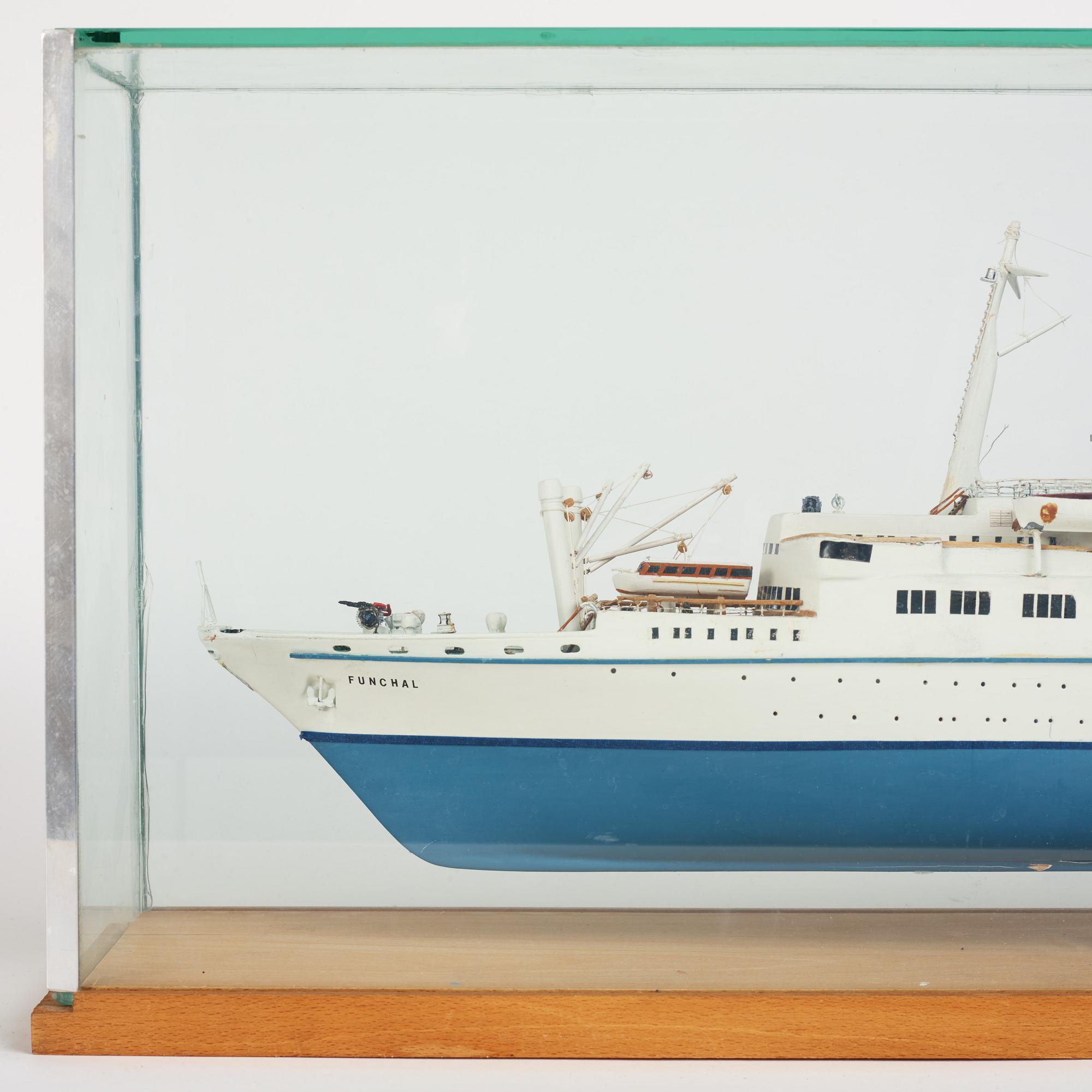 Ship model, M/V Funchal, built by Gunnar Roempke 1988-89.
