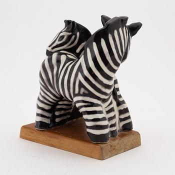 Vicke Lindstrand, a stoneware zebra sculpture, Upsala-Ekeby, Sweden.