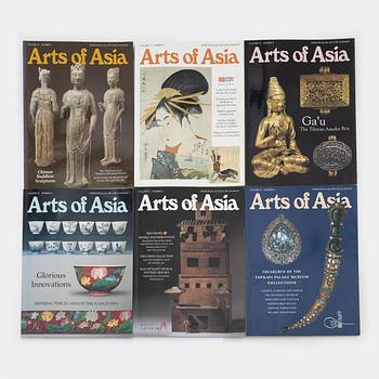 A set of 63 Arts of Asia magazines, from the period 2001-2011.
