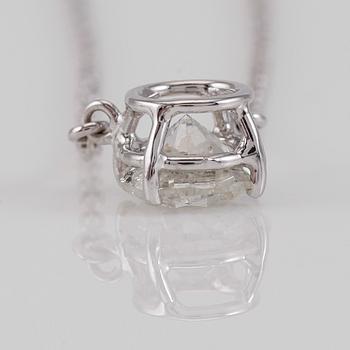 COLLIER, 18K vitguld och diamant tot ca 0.91 ct.
