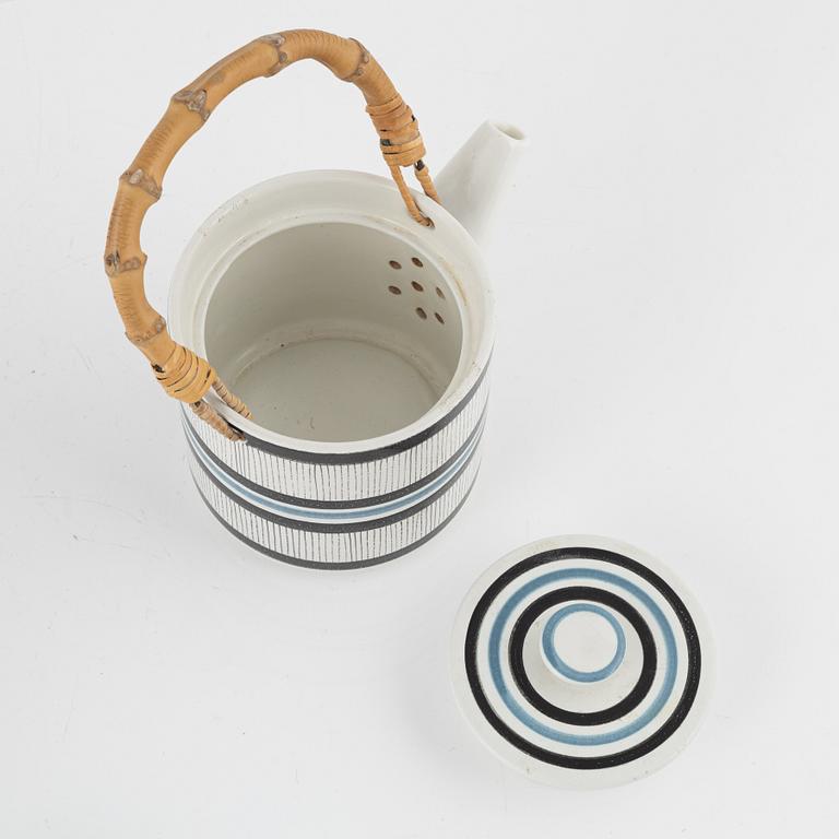 Stig Lindberg, earthenware teapot and coffeepot, Gustavsberg studio, Sweden.