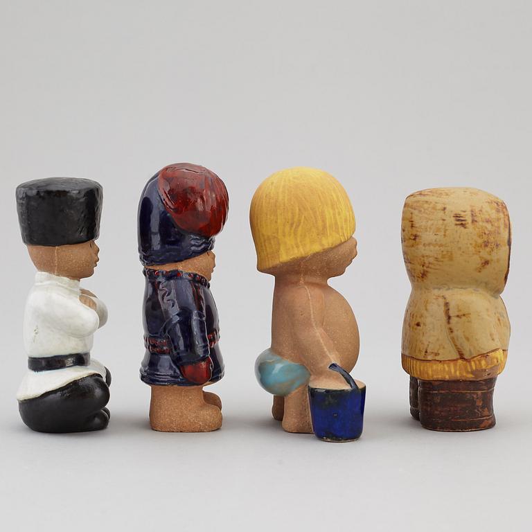 LISA LARSON, figurer, 8 st, stengods, Gustavsberg.