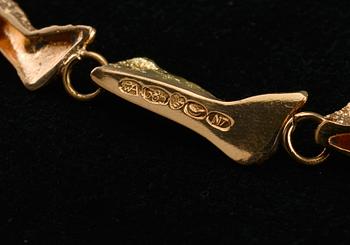 Björn Weckström, A NECKLACE, gold 14K, "Mountain Stream", Kruunu Koru 1966. Weight 24,4 g.