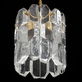 TAKLAMPA, Carl Fagerlund, Orrefors, 1900-talets andra hälft. Total höjd ca 54 cm.