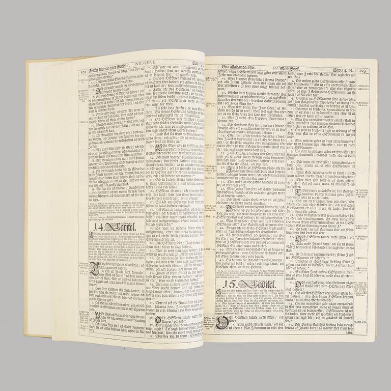 KARL XII:s BIBEL, "Biblia, thet är all then heliga skrift på swensko....", Stockholm 1703.