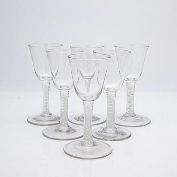 A set of glass, 13 pieces, 18th century.