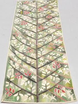 Barbro Nilsson, a textile, "Grön kvist", tapestry weave, ca 210-212 x 59-60,5 cm, signed AB MMF BN.