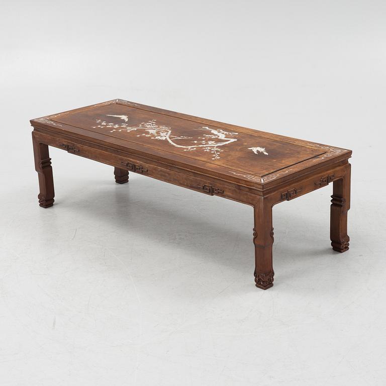 A hardwood table with inlay, China, first part of the 20th century.