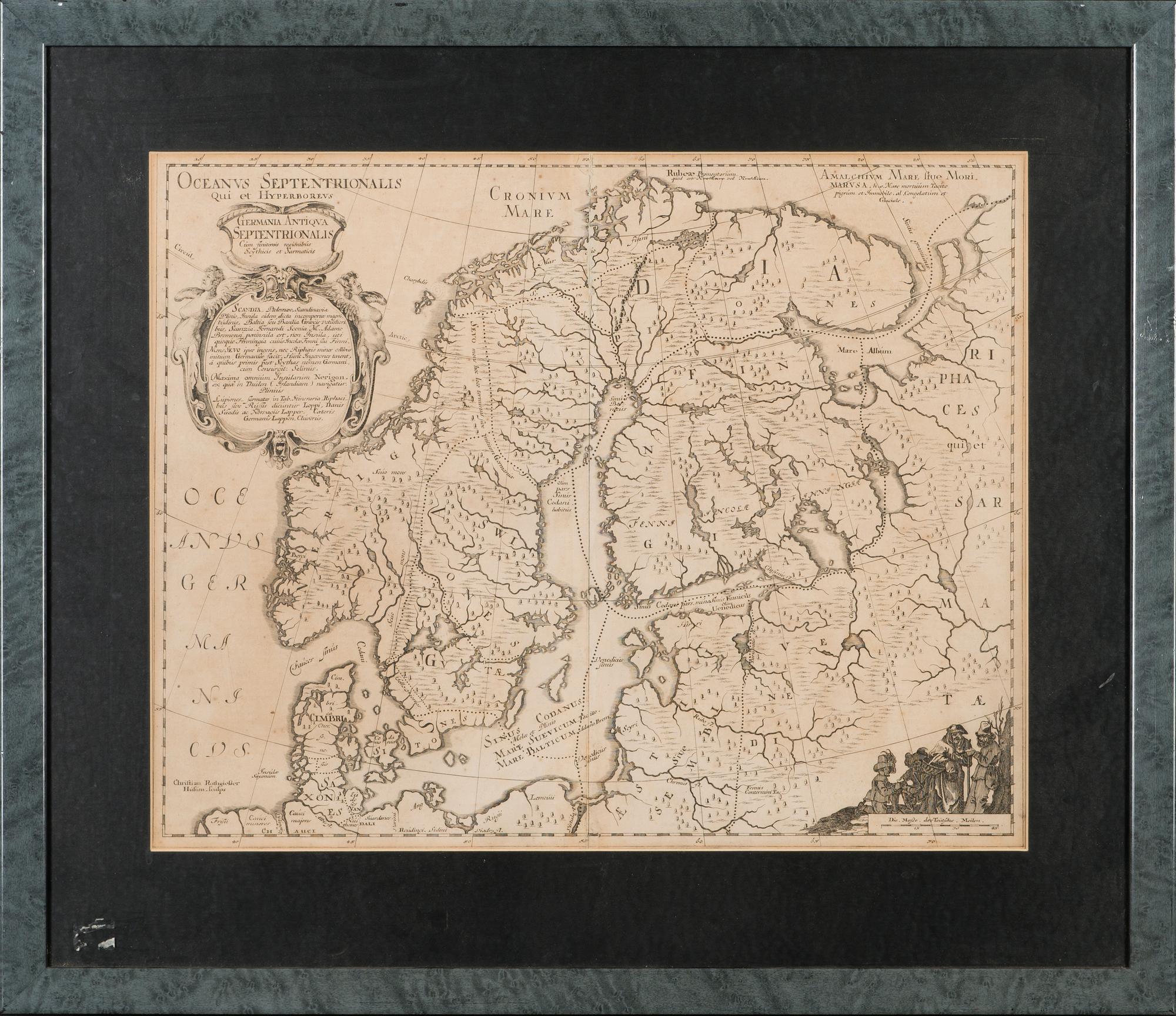 A 17th century copper engraved map.