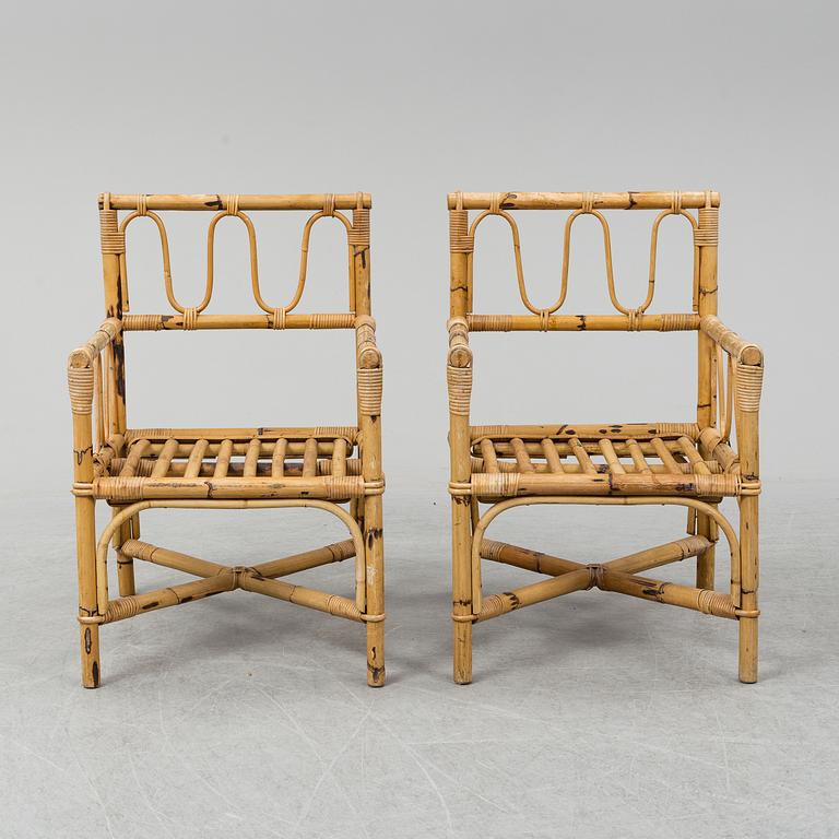 A pair of armchairs, mid 20th century.