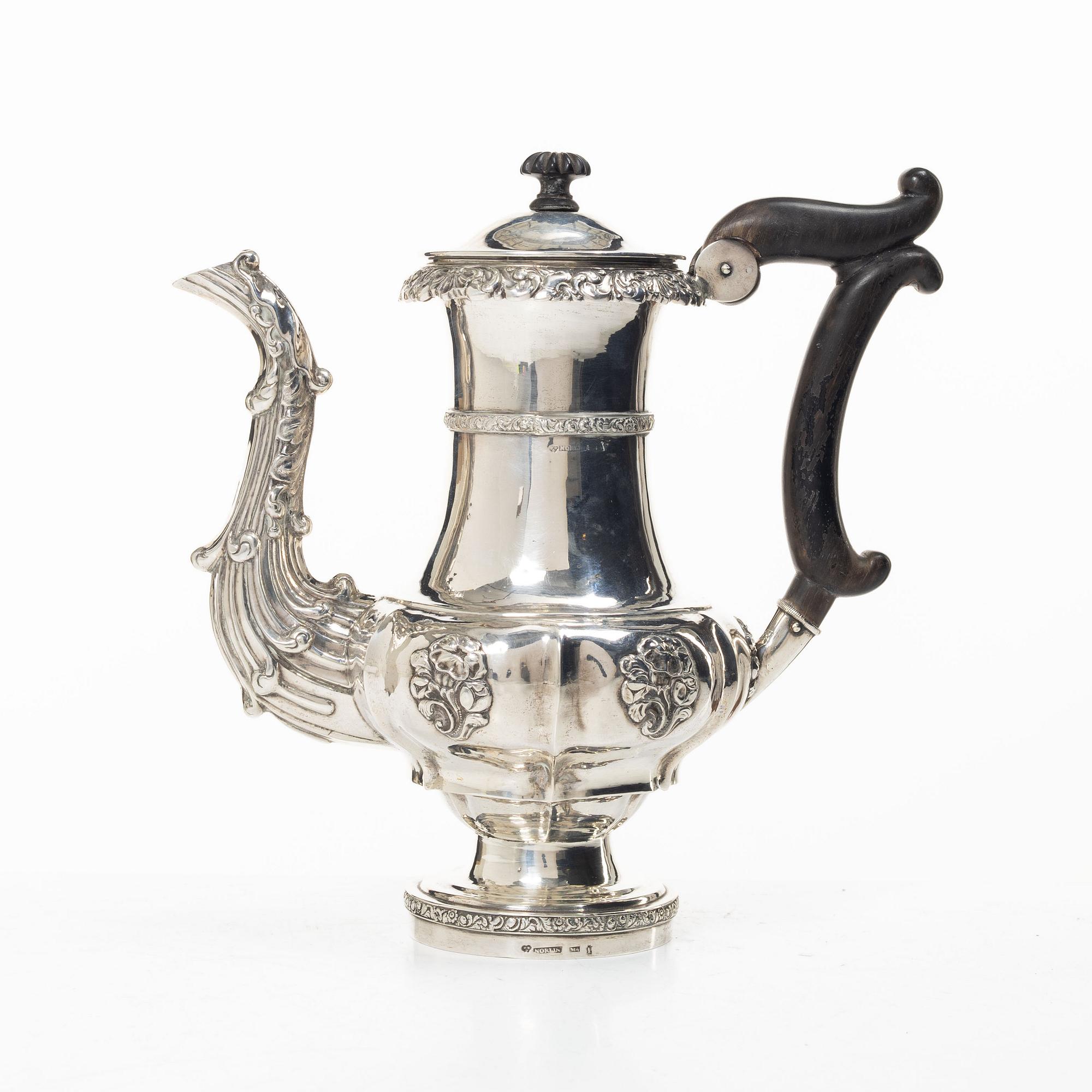 Carl Petter Norlin, mockakanna, silver, senempire, Malmö 1842.