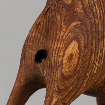 A wooden toy horse, marked Berglinds Leksaksfabr, Nyköping, early 20th century.