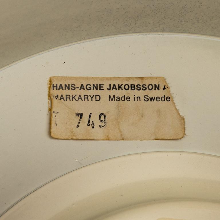 Hans-Agne Jakobsson, taklampa, modell T-749, Markaryd, 1960-tal.