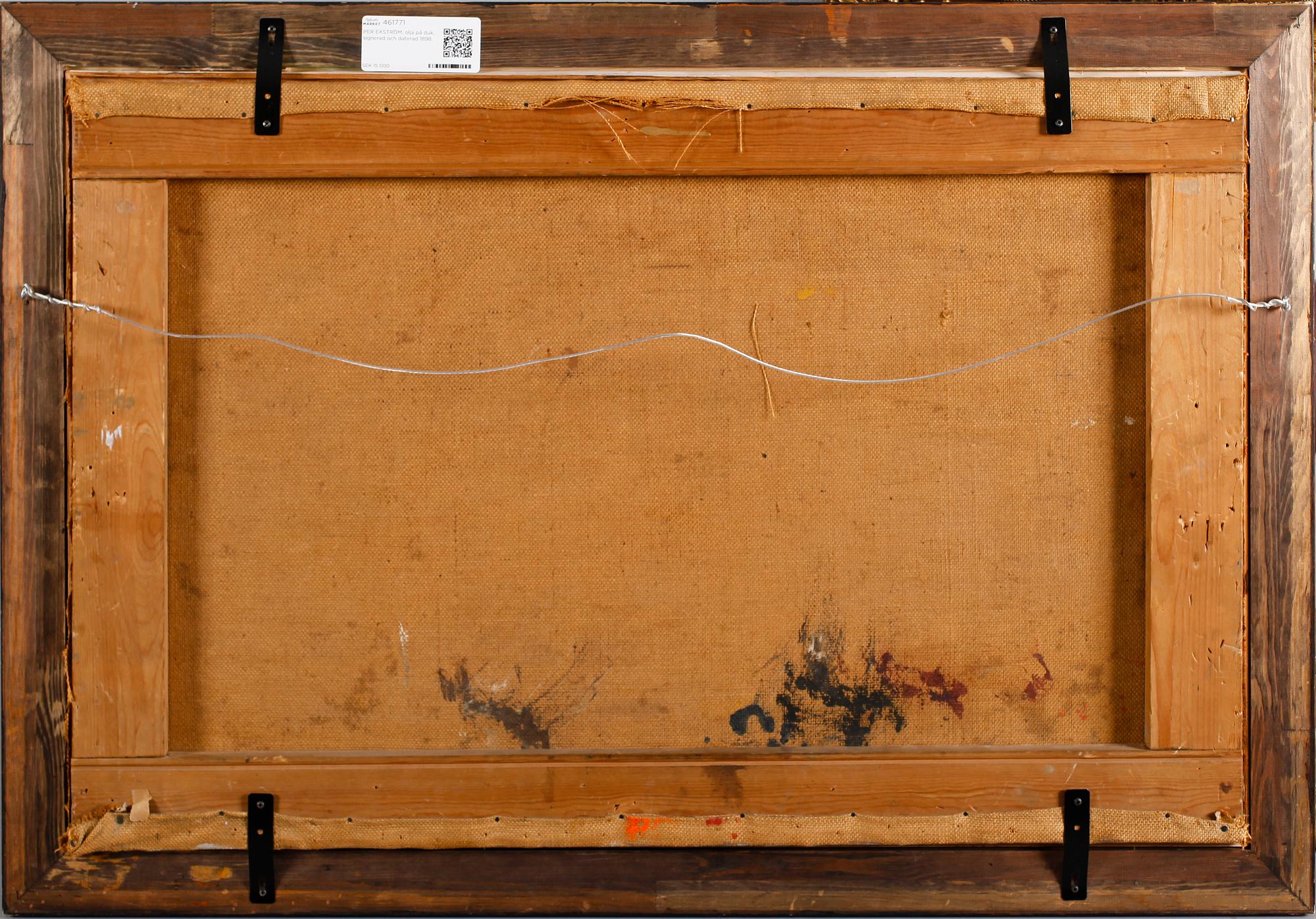 PER EKSTRÖM, olja på duk, signerad och daterad 1898.