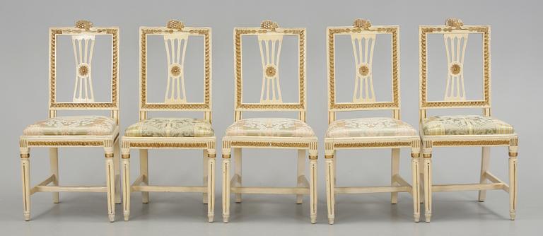 STOLAR, 5 st, gustavianska, Lindome, 1700-talets slut.