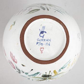 An earthenware vase by Stig Lindberg, Gustavsberg Studio.