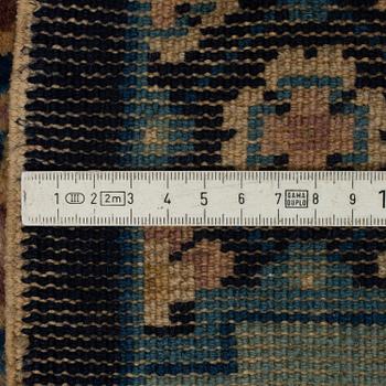 A RUNNER, an old China, ca 298 x 77,5 (as well as 1 cm flat weave at both ends), "antique finish".