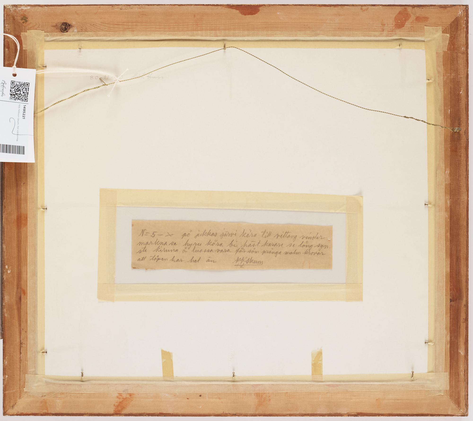 Nils Nilsson Skum, Renar, häst och akkjor.