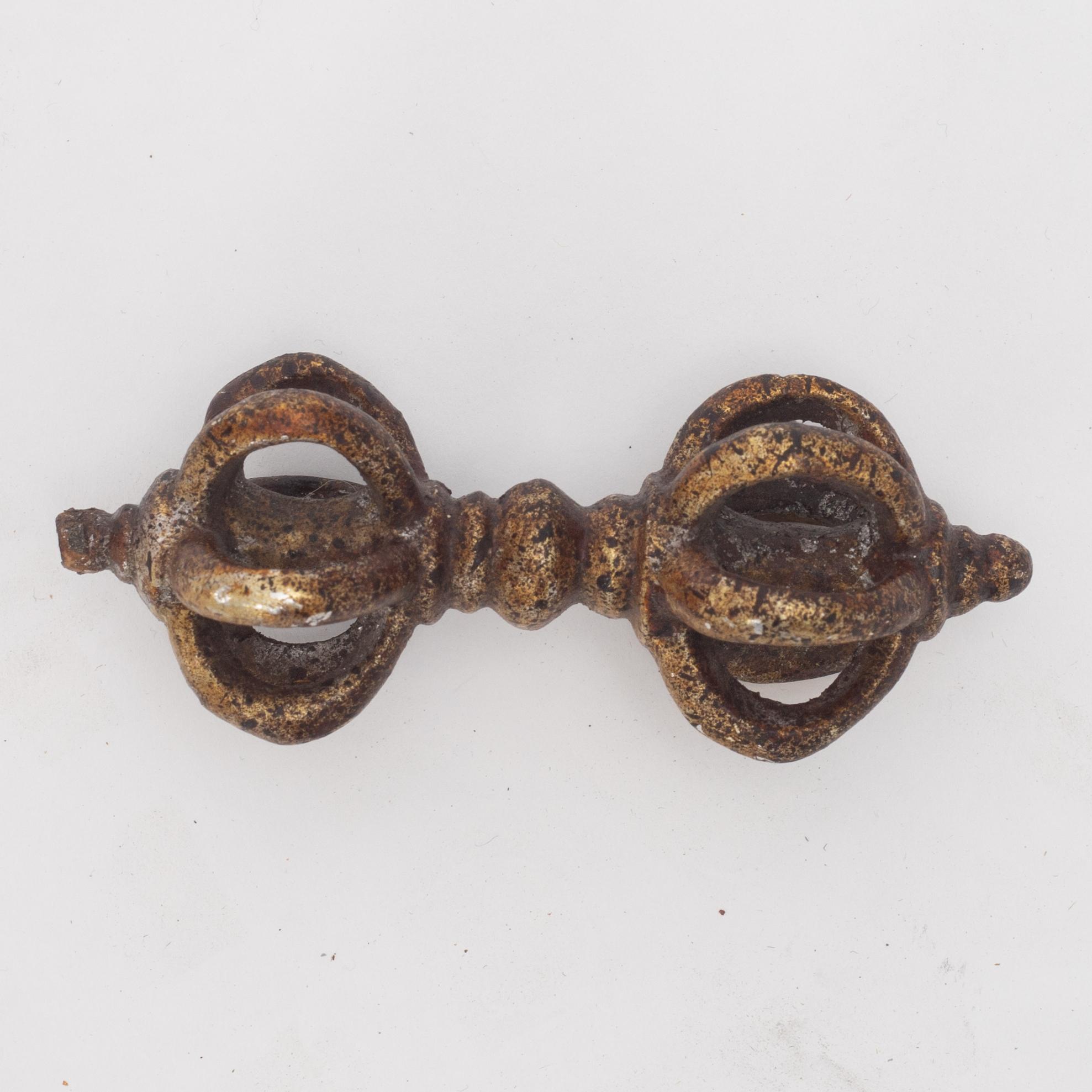 A large gilt and lacquer sculpture group, three parts, 20th century.