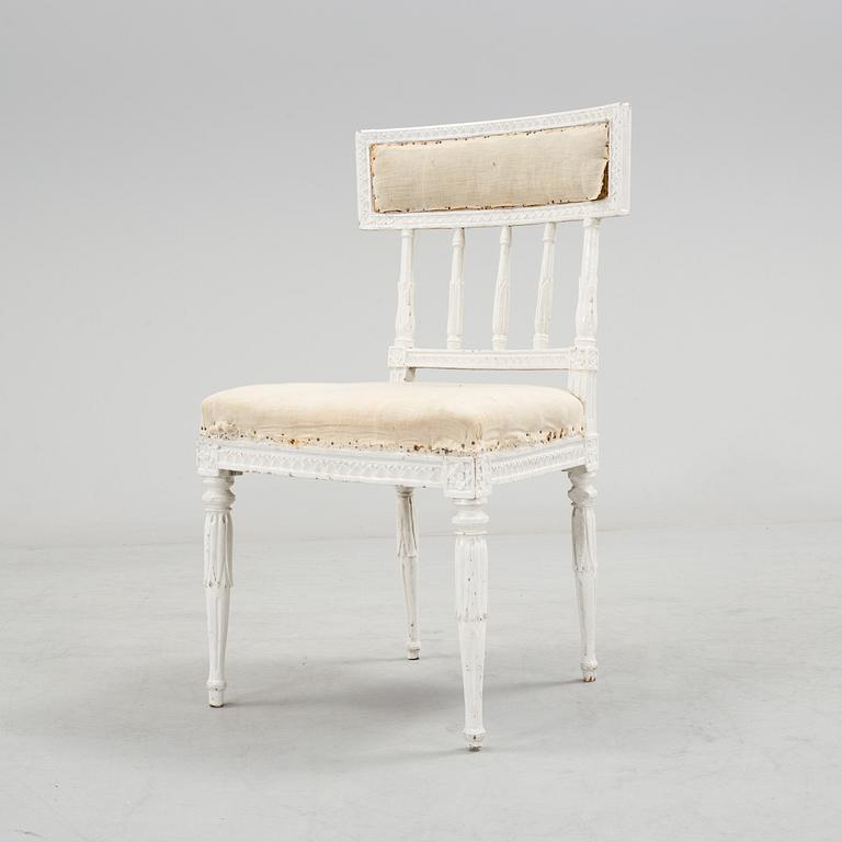 A Gustavian chair, late 19th Century.