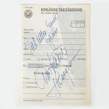 Autographs, "Abba", Folkets Park, Borlänge, 1973.