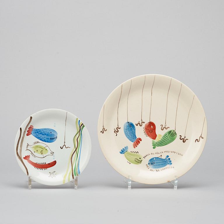 Stig Lindberg, a 29 pcs ´Löja´ creamware part service, Gustavsberg 1948-62.