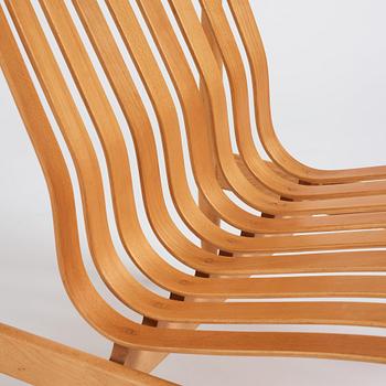Hans Brattrud, a pair of 'Arktis' beech easy chairs, Hove Møbler, Norway, post 1961.