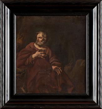 OKÄND KONSTNÄR, olja på duk. 1700/1800-tal.