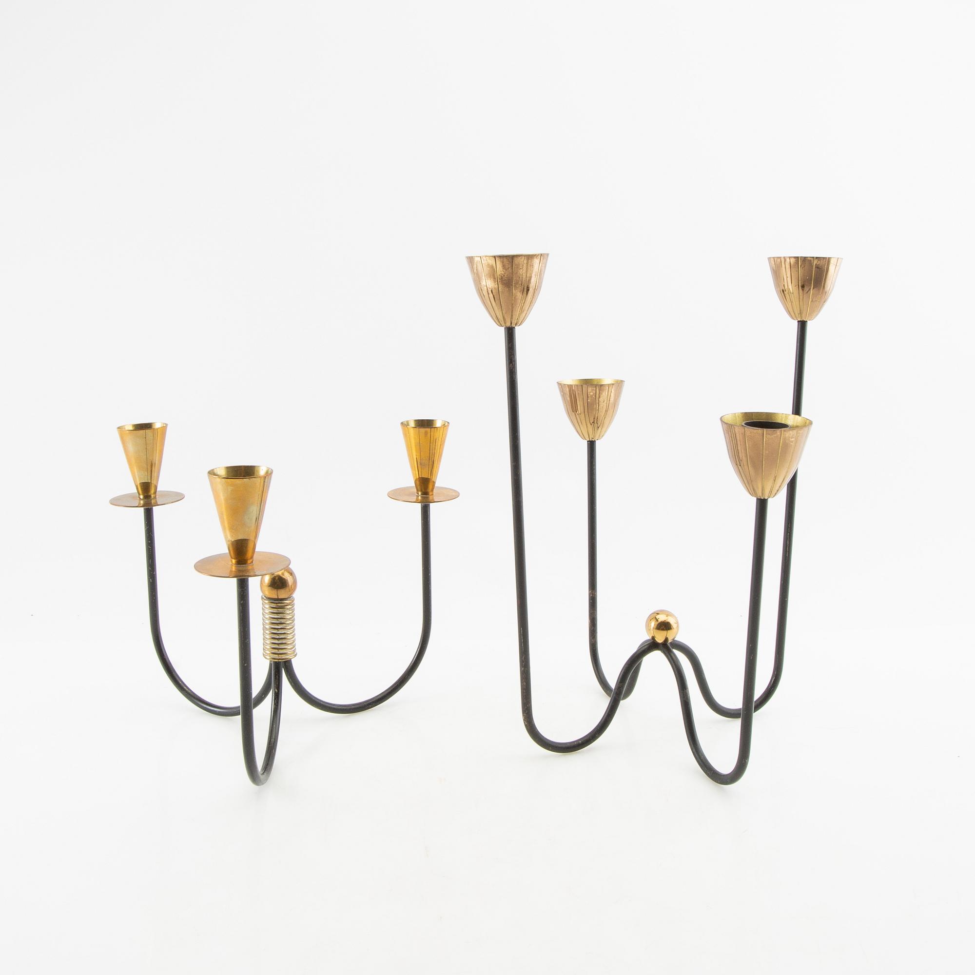 Candelabras 2 pcs Nils Johan mid-20th century.