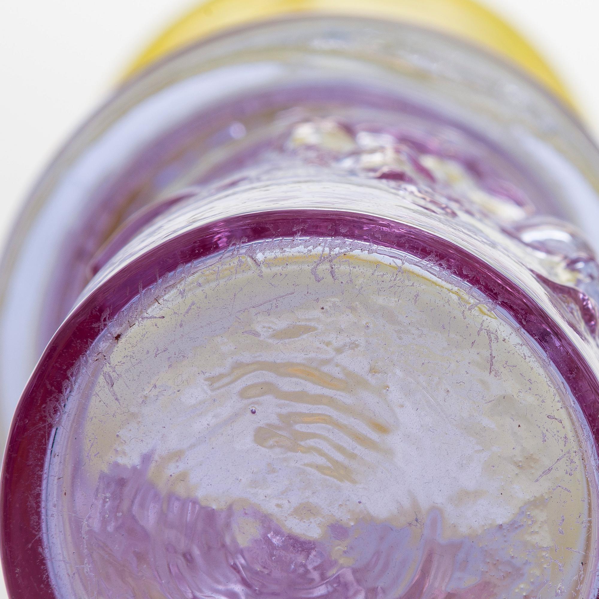 Oiva Toikka, maljakko, "Bambu", signeerattu Oiva Toikka, Nuutajärvi Notsjö.